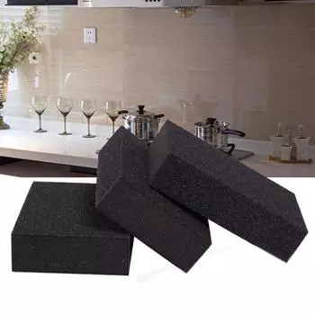 Очаговые пятна Мойте посуду Нано-наждак высокой плотности Коричневый Черный Руб 1 шт. Новые губки Чистка Удаление Чистое масляное пятно Кухонная кастрюля Ржавчина Волшебная ручная работа 1pc коричневый