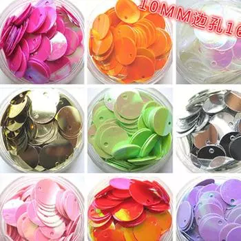 Очарование 16 мм синие швейные ремесленные круглые блестящие свободные пайетки «сделай сам» с блестками небесно-голубой