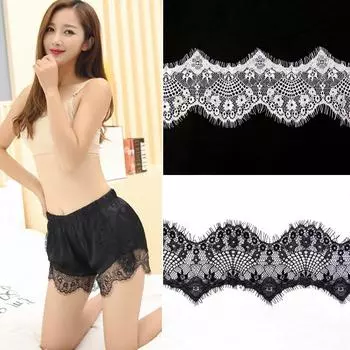 Очарование 3 м, популярная высококачественная кружевная ткань для шитья, 10 см, вышитые материалы ручной работы, швейная ткань, сделай сам, черный, белый цвет, 1 шт., горячая распродажа, ленты чёрный