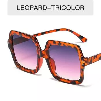 Очарование Большая квадратная оправа Винтажные большие очки Женские солнцезащитные очки Солнцезащитные очки Мода Роскошь 3