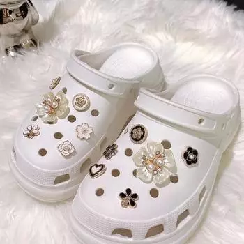 Очарование для обуви, булавки «сделай сам», бриллиантовая жемчужная цепочка, декоративная пряжка для обуви с отверстиями, набор подвесок, аксессуары для детей, подарок для мальчиков и девочек