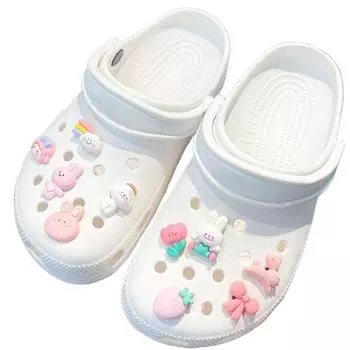 Очарование для обуви, булавки «сделай сам», милое украшение в виде кролика, пряжка для обуви с отверстиями, набор подвесок, аксессуары для детей, подарок для мальчиков и девочек