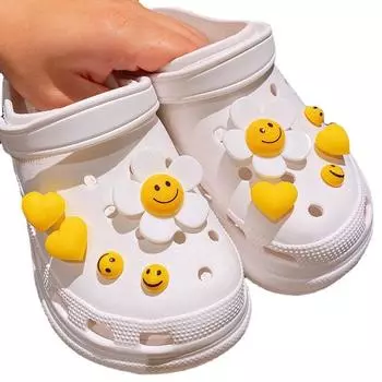 Очарование для обуви, булавки «сделай сам», милые цветы, украшение, пряжка для обуви с отверстиями, набор подвесок, аксессуары для детей, подарок для мальчиков и девочек