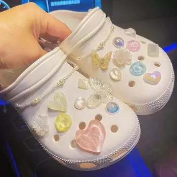 Очарование для обуви, булавки «сделай сам», украшение в виде бабочки, пряжка для обуви с отверстиями, набор подвесок, аксессуары для детей, подарок для мальчиков и девочек