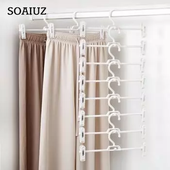 Очарование домашняя сушилка для белья с зажимами для хранения одежды Tudung противоскользящие брюки юбка полезные вешалки пластиковые брюки вешалка для брюк мода White/Trouser Clip