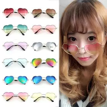 Очарование ретро солнцезащитные очки очки винтажные в форме сердца женские очки аксессуары дешевые градиентные оттенки светло-синий