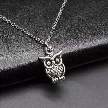 Очарование ручной работы Jewelri Подвеска Сова Подвески Ожерелья Металлическое ремесло 40+5cm