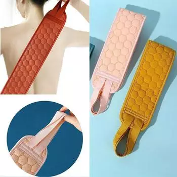 Очарование Скребок для спины Губка Люфа Сетка для ванны Цветы Перчатка Отшелушивающее банное полотенце Протирание спины Очистка Растирание рук Грязи оранжевый