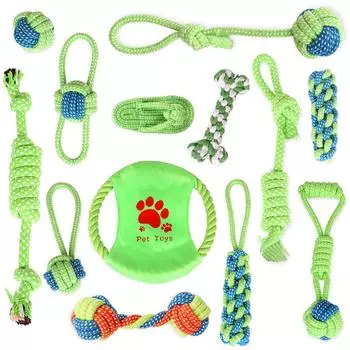 Очарование тренировочного мяча, популярные игрушки для чистки зубов, уличные товары для домашних животных, зеленая веревка, игрушки для собак, игрушки для жевания собак 10