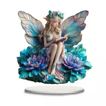 Очаровательная акриловая табличка с мультяшной статуэткой феи, украшения для дома Fairy