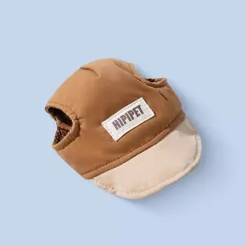 Очаровательная бейсболка с мишкой и кошкой: Стильная шляпа от солнца для маленьких питомцев L (8-12 lbs)