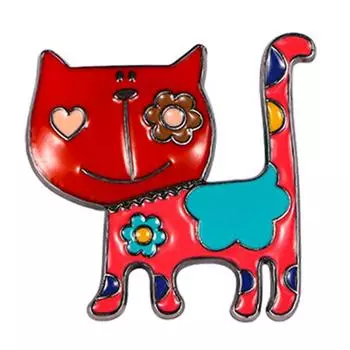 Очаровательная брошь на булавке с мультяшным котом, милые вещи, женские милые ювелирные изделия унисекс, повседневные броши с животными для женской одежды