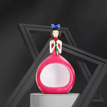 Очаровательная фигурка куклы для хранения | Идеальное сочетание декора и функциональности | Стильный акцент со скрытым хранилищем – Упаковка 1 шт., Розовый