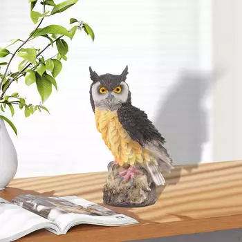 Очаровательная фигурка совы для декора интерьера и улицы Black Head