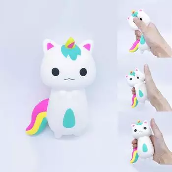 Очаровательная игрушка с ароматом радуги, медленно растущая игрушка для снятия стресса разноцветный