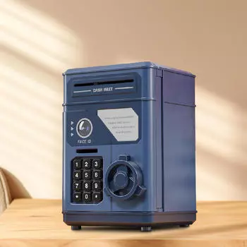 Очаровательная копилка для детей, решение для хранения монет, банка для денег, дети в возрасте от 3 до 8 лет синий