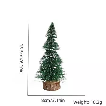 Очаровательная мини-елка белого и зеленого цвета с кончиками, праздничное украшение, идеально подходящее для праздников 15CM Green Tree