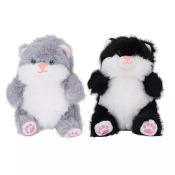 Очаровательная мягкая игрушка-кошка, вечный компаньон, пушистый партнер для объятий, игривая и легкая кошка, плюшевая игрушка для Grey