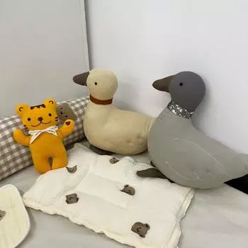 Очаровательная мягкая игрушка в виде утёнка, мягкая игрушка в виде утки из живой природы | Мягкая игрушка в подарок для детей - Игривая простота - Вечные компаньоны кофейный