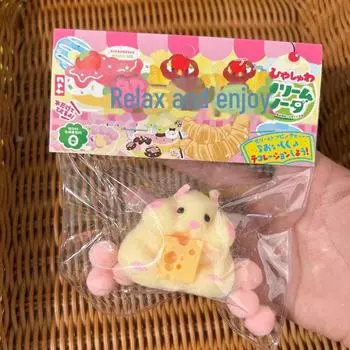 Очаровательная мягкая силиконовая игрушка-хомяк для снятия стресса - идеально подходит для студентов, мальчиков и девочек