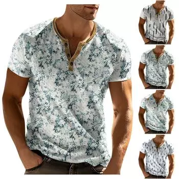 Очаровательная мужская рубашка, суперлегкая повседневная мужская одежда с коротким рукавом M синий