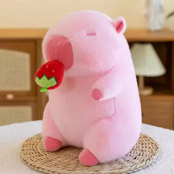 Очаровательная плюшевая игрушка капибара для детей и взрослых Strawberry capybara