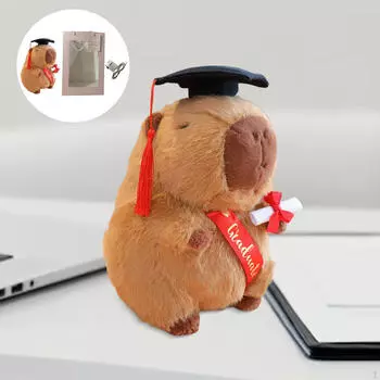 Очаровательная плюшевая игрушка капибара для подростков и детей коричневый