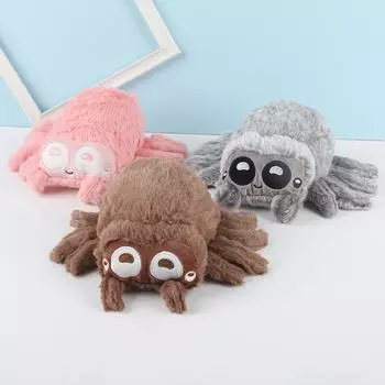 Очаровательная плюшевая игрушка-паук, мягкая игрушка-компаньон для детей, идеальный подарок для любителей пауков, мягкая и приятная на ощупь розовый