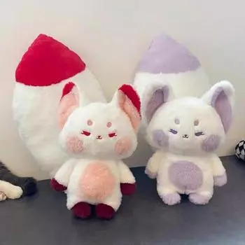 Очаровательная плюшевая кукла-лиса 60/100 см, милая мягкая мультяшная игрушка M красный