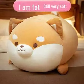 Очаровательная плюшевая кукла-подушка сиба-ину и корги - подарок на День святого Валентина или день рождения Yellow Big Eyes Shiba Inu