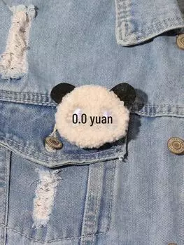 Очаровательная плюшевая заколка для волос и брошь в виде панды из мультфильма - универсальный аксессуар для одежды и сумок 1 dual-purpose brooch hairpin белый