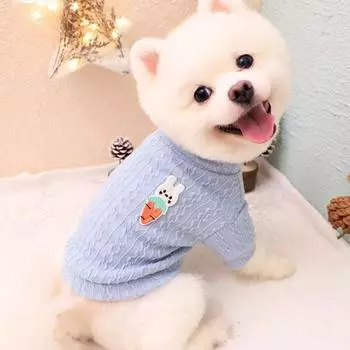 Очаровательная рубашка для собак, красивая дышащая одежда с мультяшным кроликом для щенков, одежда для повседневной жизни XL оранжевый