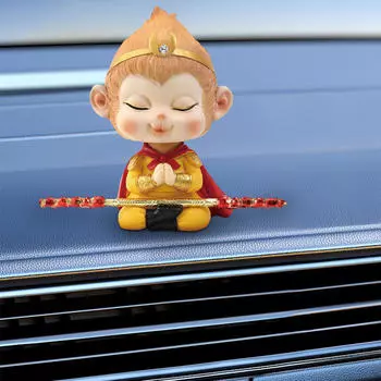 Очаровательная скульптура обезьяны для декора дома и сада Holding Peach