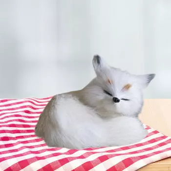 Очаровательная спящая мягкая игрушка-животное для уютного домашнего декора White