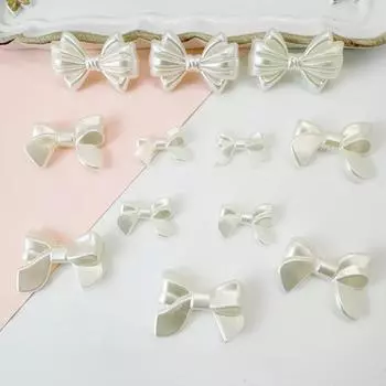 «Очаровательная заколка-бантик ручной работы и украшения с искусственным жемчугом»