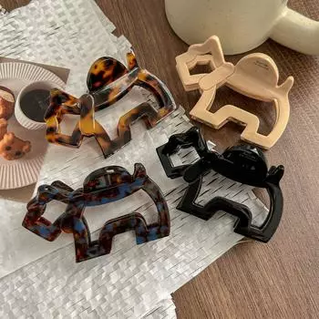 Очаровательная заколка для волос в виде мультяшного щенка для женщин с тонкими волосами - 2024 High-End Fashion Shark Clip