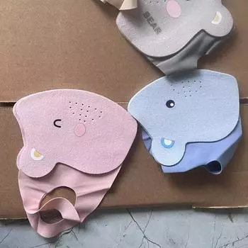 «Очаровательная зимняя маска с мультяшным медведем в формате 3D для детей – ветрозащитная и теплая для езды на велосипеде» хаки