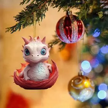 Очаровательное акриловое украшение для автомобиля с милым мультяшным дракончиком для подарков, персонализированное 1