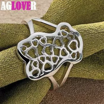 Очаровательное кольцо из стерлингового серебра 925 пробы с милым сердечком и маленьким медвежонком, размер 7/8/9/10, ювелирные изделия MR019-7#