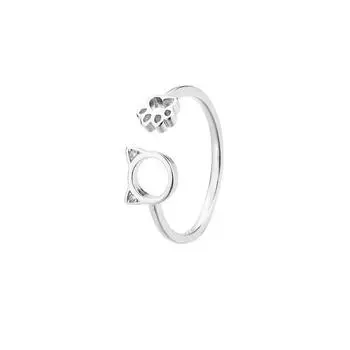 Очаровательное кольцо «Кошачий коготь» Нежное и манящее Милое и сладкое Медный материал Регулируемый дизайн с открытием Животноезодиак