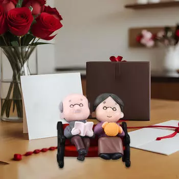 Очаровательное миниатюрное украшение для пожилой пары — идеальный свадебный подарок для микросада Style A
