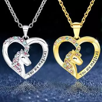 Очаровательное ожерелье, крест-цепочка, украшение на шею, цветное шикарное ожерелье с подвеской в форме сердца для девочек, аксессуар для одежды темный блондин