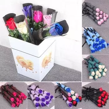 Очаровательное поддельное мыло с розовыми цветами, 10 штук, универсальное для разных случаев розовый