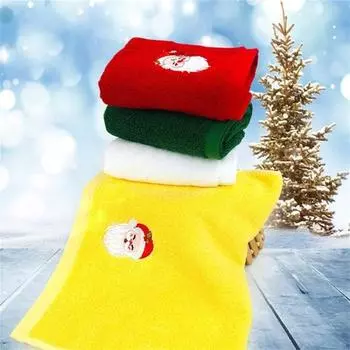 Очаровательное рождественское полотенце, прочное антидеформированное портативное очаровательное пушистое полотенце для лица для общежития красный