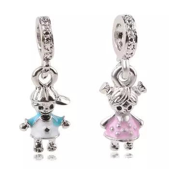 Очаровательные бусины для мальчиков и девочек, кулон, бусины, браслеты «сделай сам», ювелирные изделия GIRL