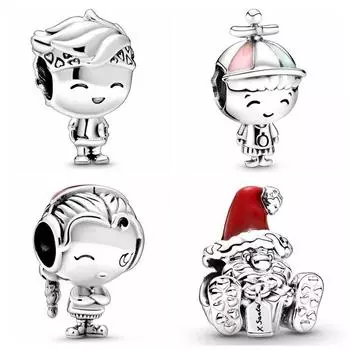 Очаровательные бусины для маленьких мальчиков и девочек подходят оригинальный модный браслет Diy из стерлингового серебра 925 пробы, изготовление ювелирных изделий для маленьких детей, подарок