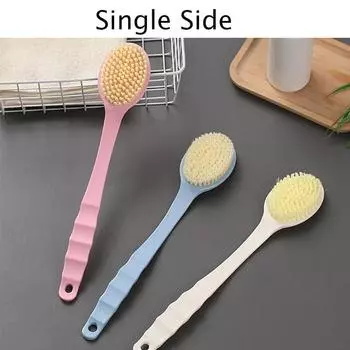 Очаровательные девушки, спа-отшелушивающая щетка для душа, модные инструменты для купания, скребок для спины с длинной ручкой, массажные щетки для ванны, женская домашняя жизнь Single Side синий