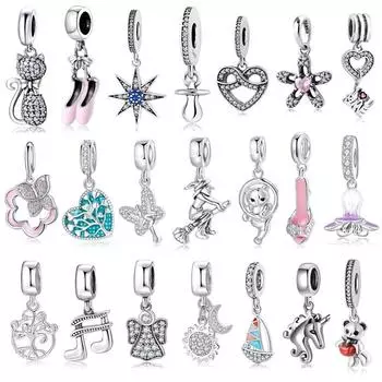 Очаровательные духи, макияж, лак для ногтей, бусины из стерлингового серебра 925 пробы, подходят для оригинальных дизайнерских браслетов с подвесками, серебряные украшения своими руками Berloque