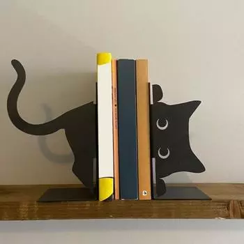 Очаровательные форзацы для книг с котами, прочная металлическая конструкция, простой стиль, противоскользящие прочные форзацы для тяжелых книг