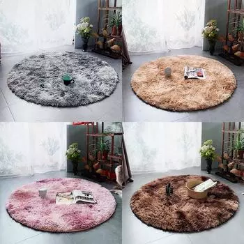 Очаровательные коврики для гостиной, лохматый коврик, длинный плюшевый коврик, 1 шт., коврики, пушистые ковры, украшение дома, высокое качество, для спальни, градиент цвета, искусственный мех 30CM фиолетовый